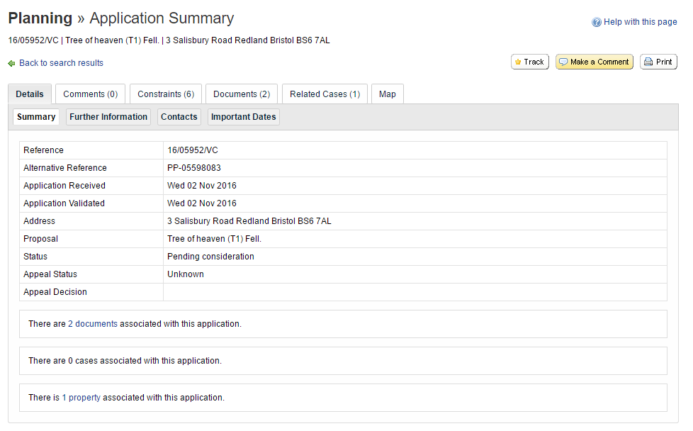 planning-application-summary-page